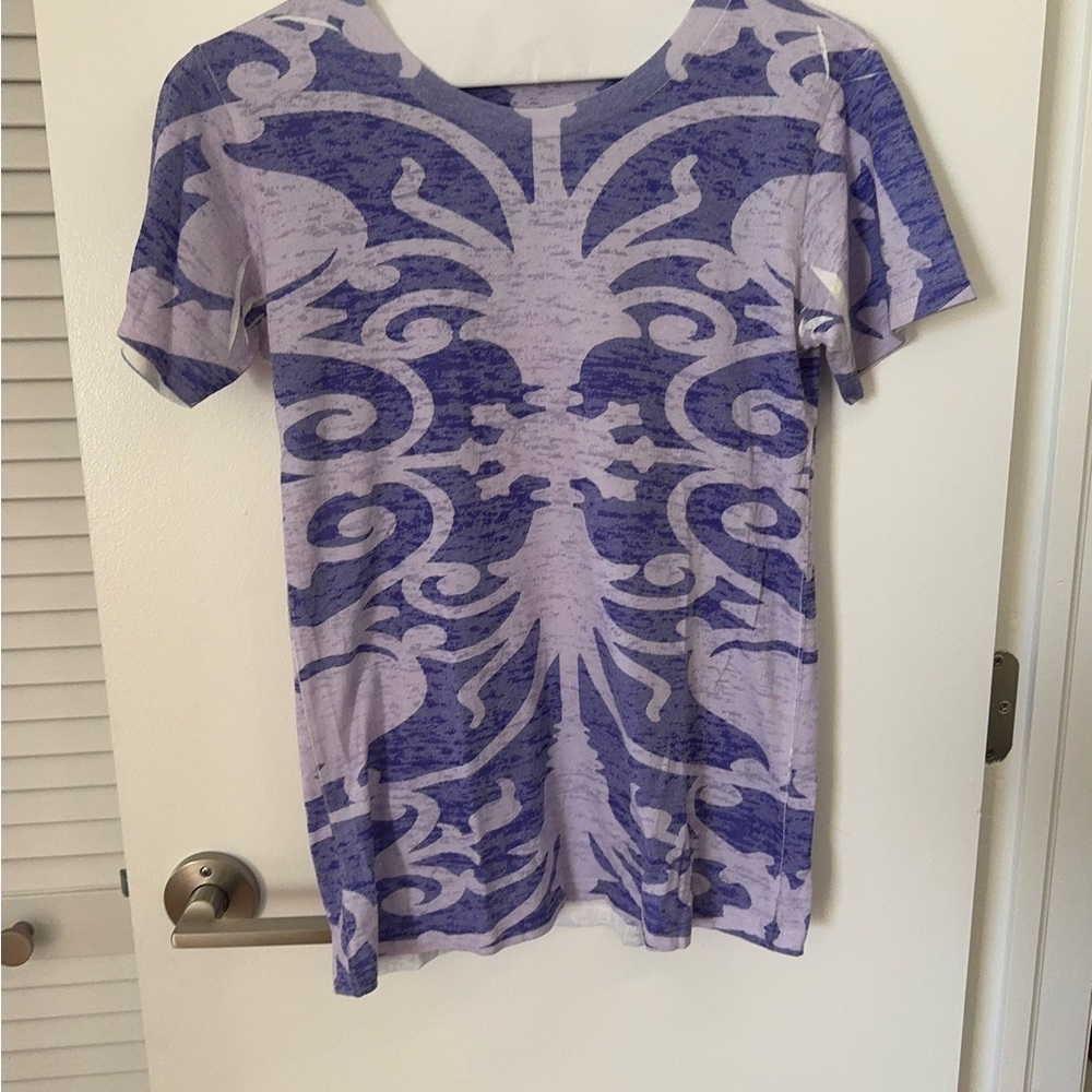 Before + Again Purple Tribal Patterned Women's Top